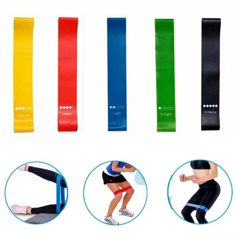 Kit 5 Faixas Elásticas Para Exercícios Multifuncional Treino Academia - BrazilStory