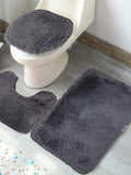 Conjunto de 3 peças de tapetes para banheiro Happy - BrazilStory