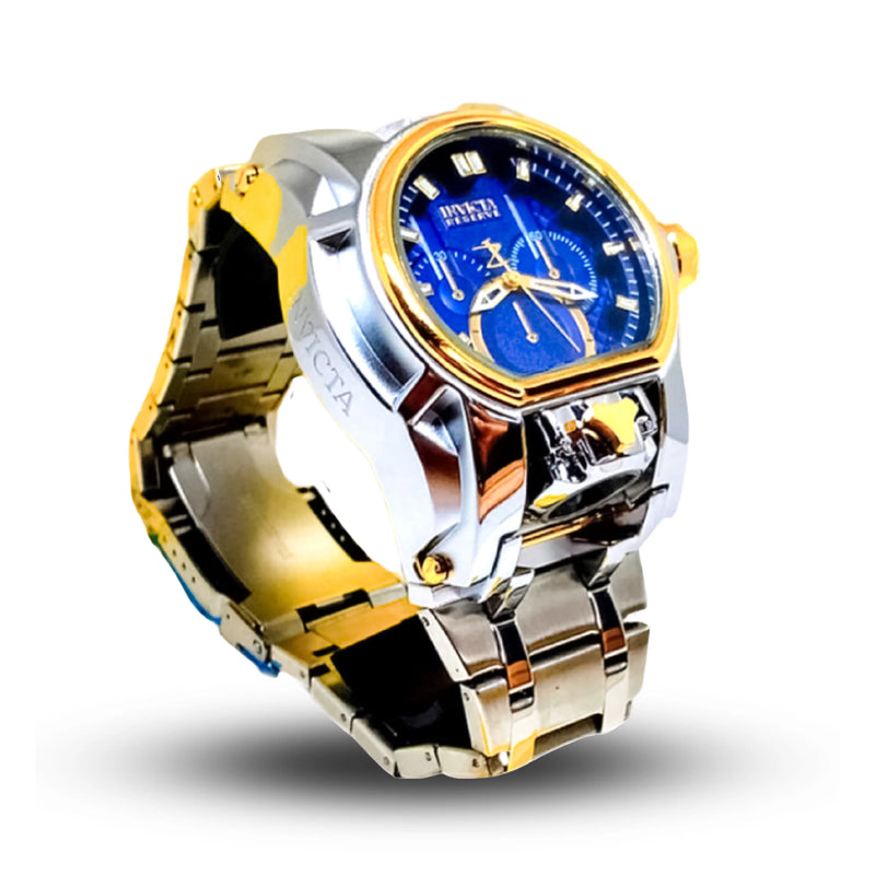 Relógio Masculino Invicta Zeus Magnum Elegante Estilo Imponente Á Prova D'Água Relógio Banhado A Ouro 18K + Presente na Caixa