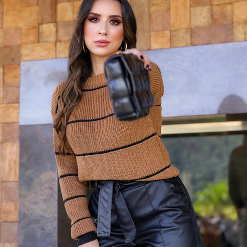 Blusa Listras Tricot Listrada - BrazilStory