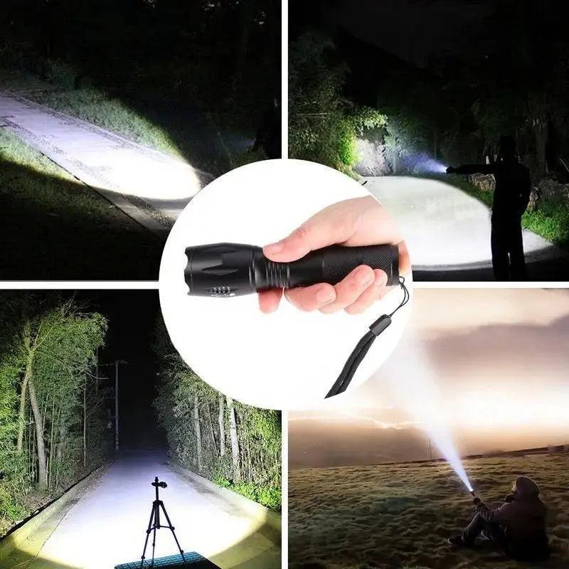 Lanterna Tática com Zoom Militar X900 Profissional Aventura na selva - BrazilStory
