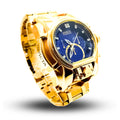 Relógio Masculino Invicta Zeus Magnum Elegante Estilo Imponente Á Prova D'Água Relógio Banhado A Ouro 18K + Presente na Caixa
