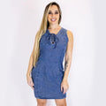 Vestido longo jeans feminino - BrazilStory