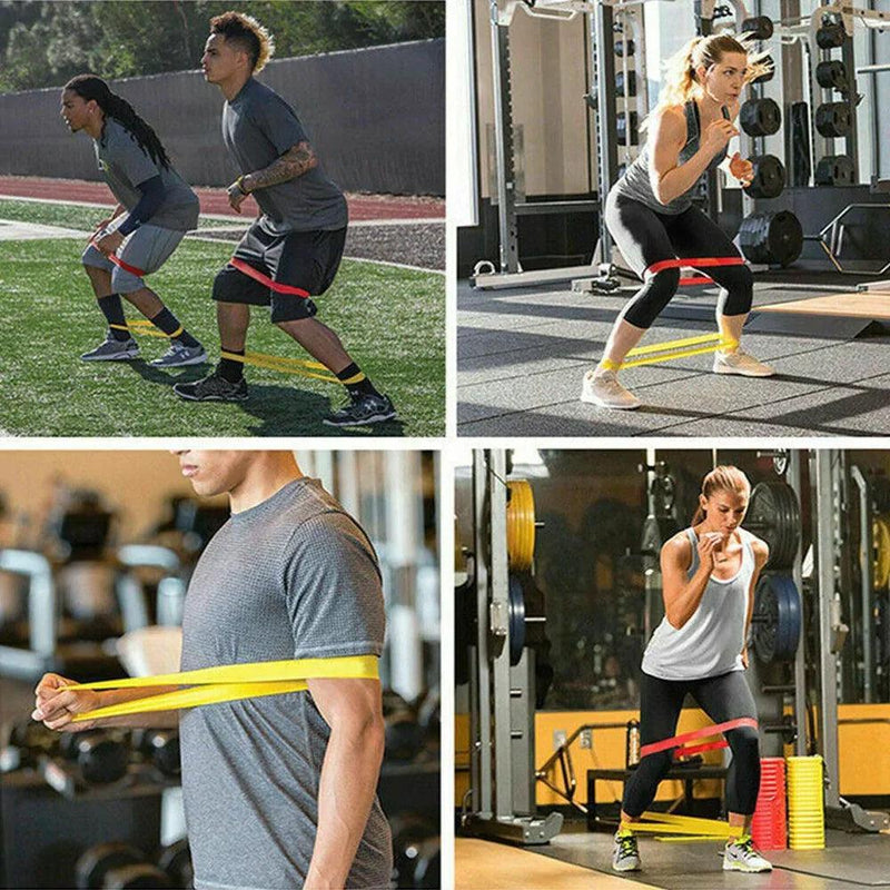 Kit 5 Faixas Elásticas Para Exercícios Multifuncional Treino Academia - BrazilStory