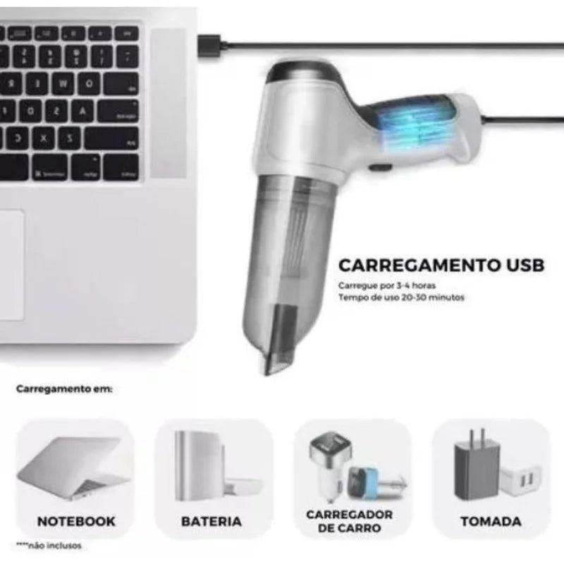Aspirador de pó sem fio 3 em 1 bivolt 9000wts - BrazilStory