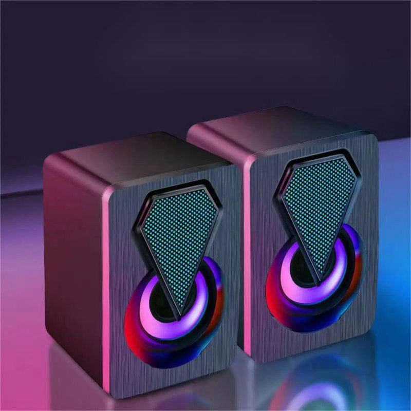 Caixa de som Pc Gamer Com Luz RGB Estéreo 2.0 - BrazilStory