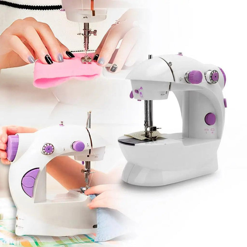Mini Máquina de Costura Portátil Com Pedal Elétrico Costureira Bivolt 110V/220V - BrazilStory