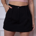 Shorts Saia Alfaiataria com Bolso e Botão - BrazilStory