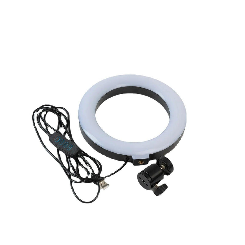 Ring Light Led Mesa Iluminador Pequena 6 Polegada Tripé 16cm Youtuber - BrazilStory