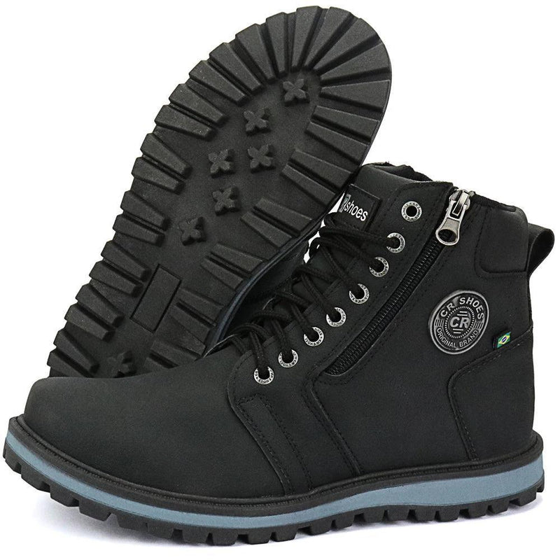 Bota Casual Masculina Com Zíper Lateral - BrazilStory