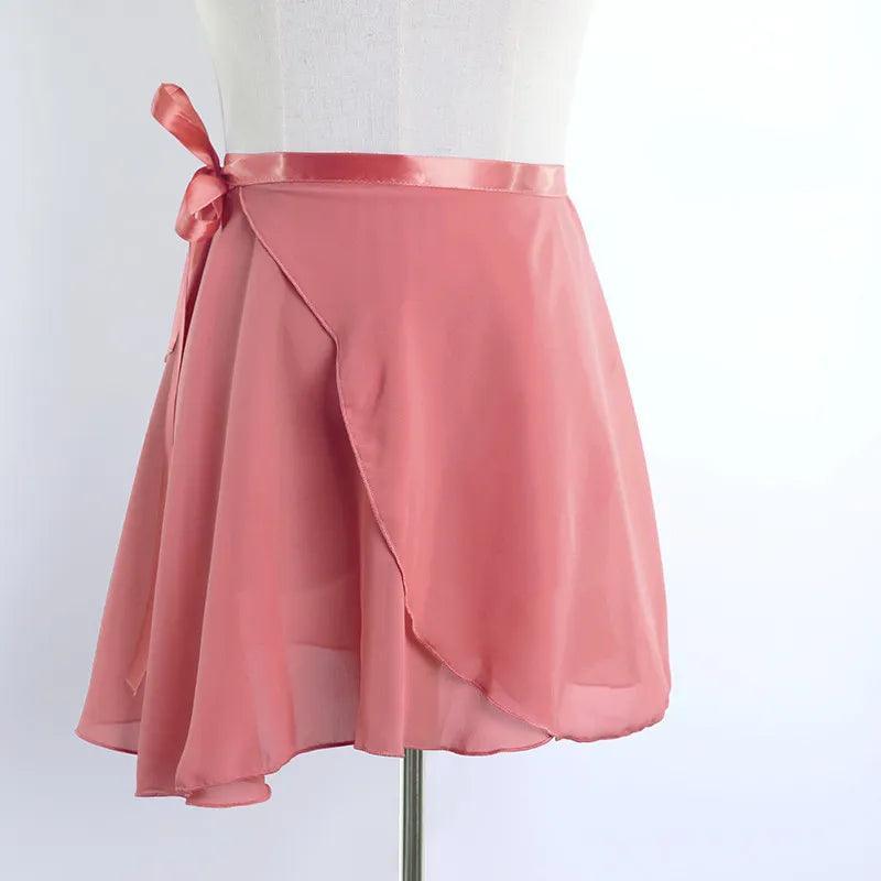 Saias de dança chiffon, collant com renda, para meninas, prática de balé - BrazilStory