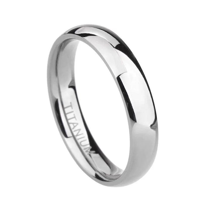 Anéis Tigrade 2/4/6/8mm aliança de casamento, polida feminina masculino, titânio preto cor prata. - BrazilStory