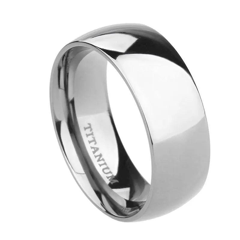 Anéis Tigrade 2/4/6/8mm aliança de casamento, polida feminina masculino, titânio preto cor prata. - BrazilStory