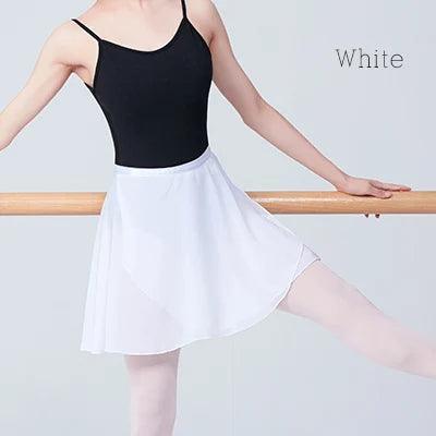 Saias de dança chiffon, collant com renda, para meninas, prática de balé - BrazilStory