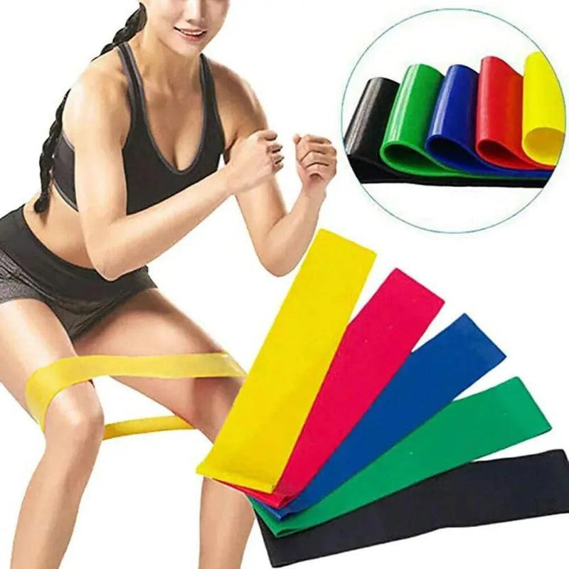 Kit 5 Faixas Elásticas Para Exercícios Multifuncional Treino Academia - BrazilStory