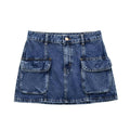 Saia Jeans com Bolsos - BrazilStory