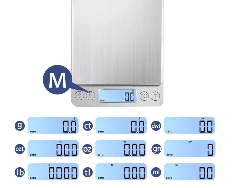 Balança digital, pesa 3000g/ 0.1g - BrazilStory
