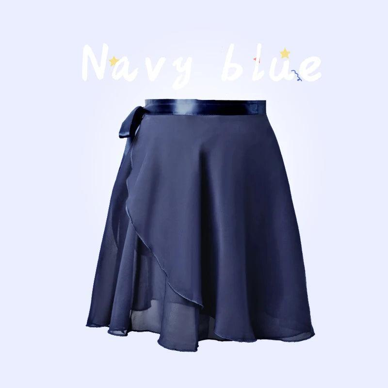 Saias de dança chiffon, collant com renda, para meninas, prática de balé - BrazilStory