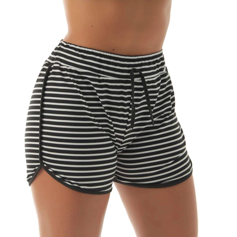 Short Praia Verão Moda Saída Listrado Feminino - BrazilStory