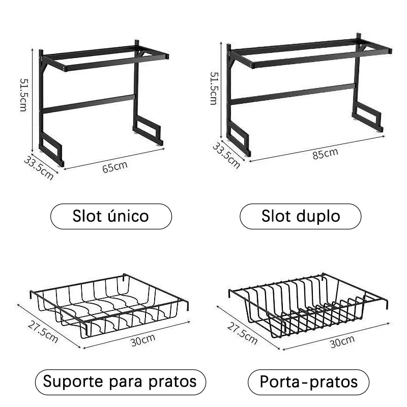 Suporte para pia de cozinha de aço inoxidável premium - BrazilStory