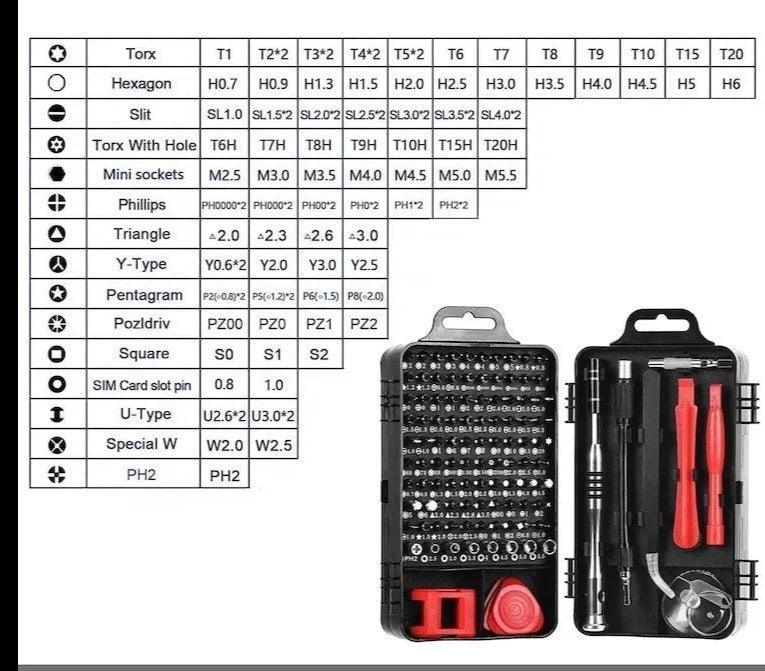 Conjunto de ferramentas de reparo profissional Xlw-115 multiuso - BrazilStory