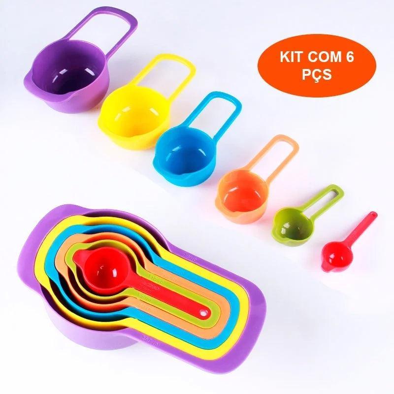 Kit 6 Peças Medidoras Cozinha E Confeitaria - BrazilStory