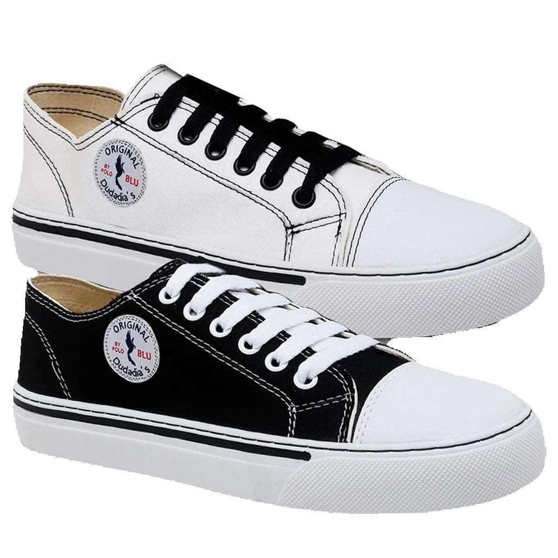 Kit 2 Pares Tênis All star Feminino Casual Cano Baixo Polo Blu Leve e Básico Cores Neutras do 34 ao 39 - BrazilStory