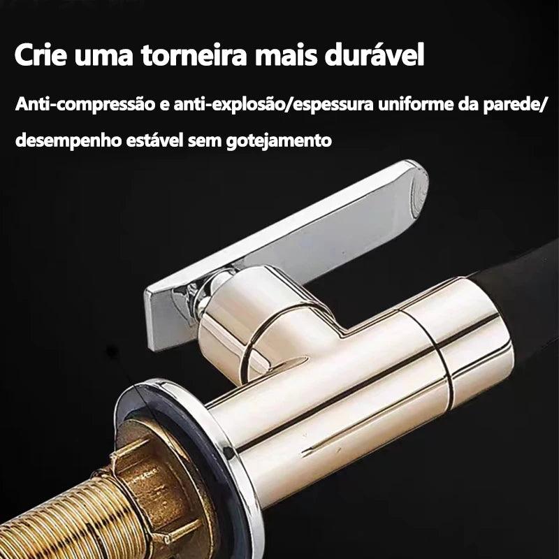 Torneira de luxo flexível de parede com corpo de silicone preto - BrazilStory
