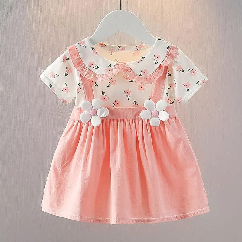 Vestido com gola boneca para menina - BrazilStory