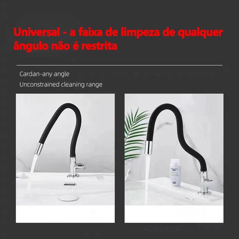 Torneira de luxo flexível de parede com corpo de silicone preto - BrazilStory
