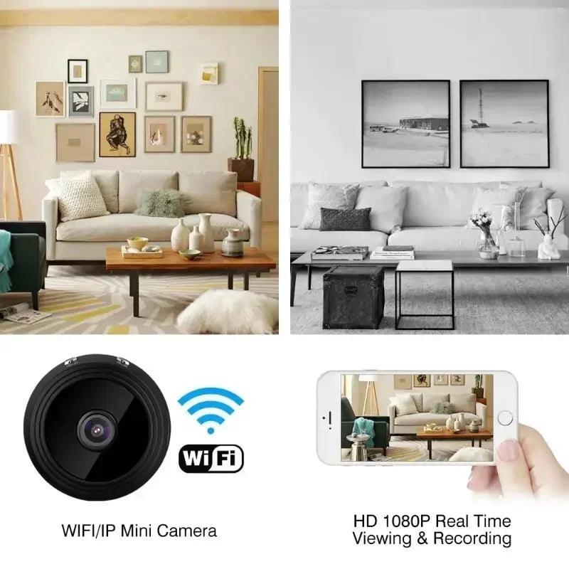 Mini câmera ip a9, alta velocidade, 1080p, hd, wi-fi, sem fio, segurança, vídeo, visão noturna - BrazilStory