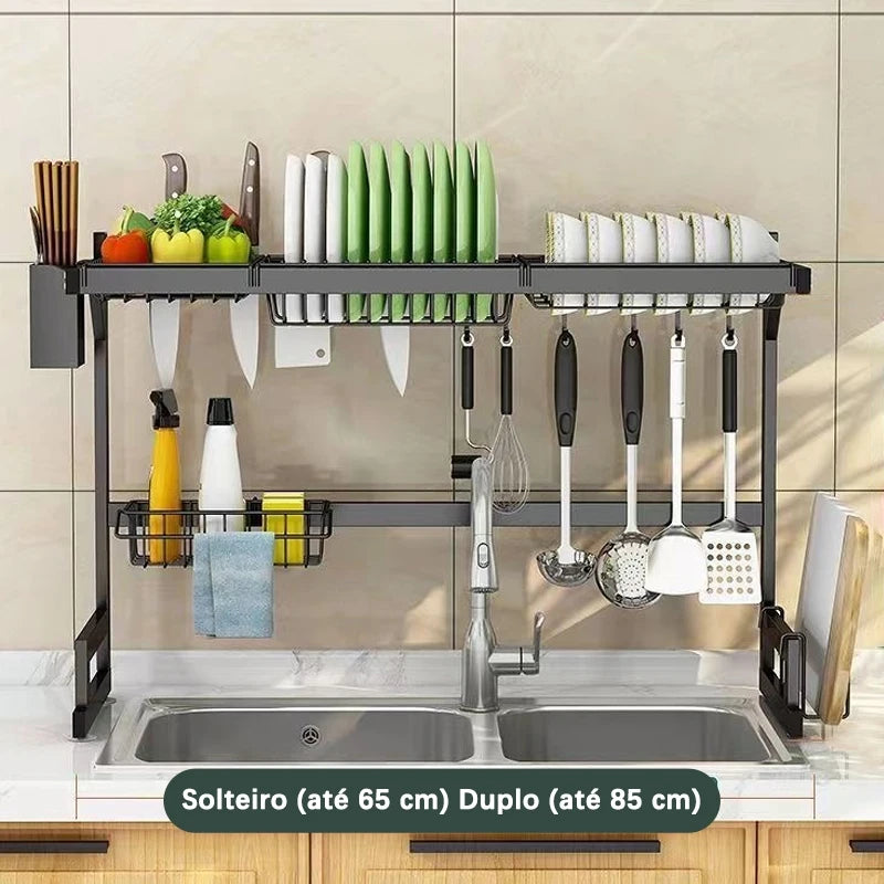 Suporte para pia de cozinha de aço inoxidável premium - BrazilStory