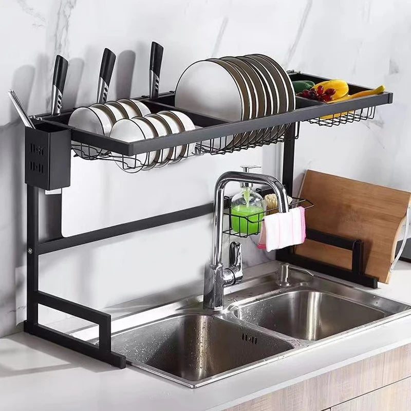 Suporte para pia de cozinha de aço inoxidável premium - BrazilStory