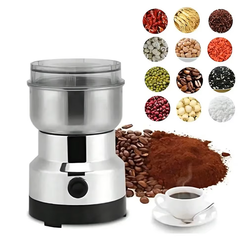Moedor de Café Grãos Sementes Elétrico Automático Gourmet Profissional Aço Inoxidável 110V - BrazilStory
