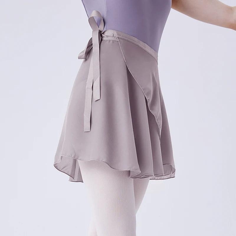 Saias de dança chiffon, collant com renda, para meninas, prática de balé - BrazilStory