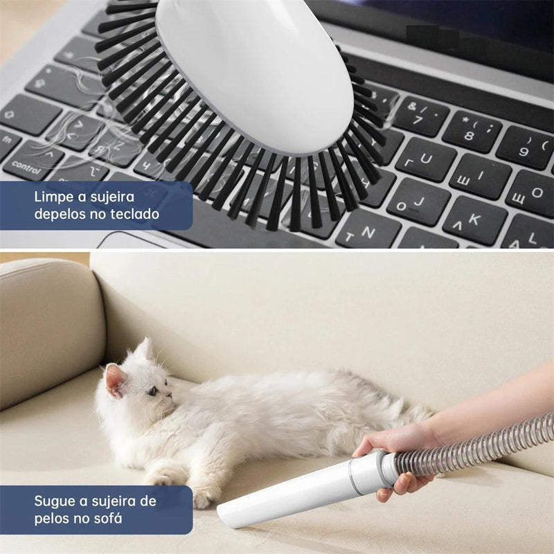 kit aspirador multifuncional 5 em 1 para cães e gatos, para aspirar e tosar pelos. - BrazilStory