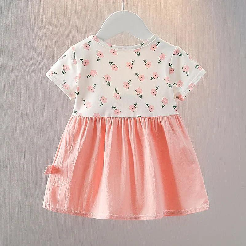 Vestido com gola boneca para menina - BrazilStory