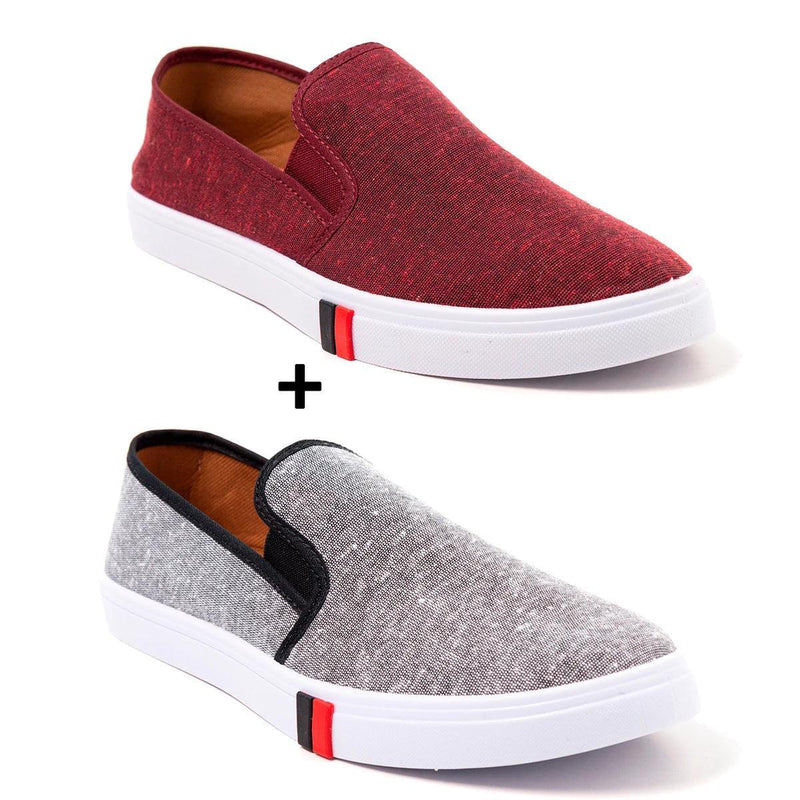 Kit 2 Pares de Tênis Masculino Iate Slip On Sem Cadarço Comfort Casual - BrazilStory