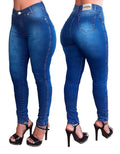Kit 2 Calças Jeans Feminina com Lycra Cintura Alta Empina BUMBUM - BrazilStory