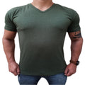 Camiseta Masculina Lisa Gola V Slim Fit - BrazilStory