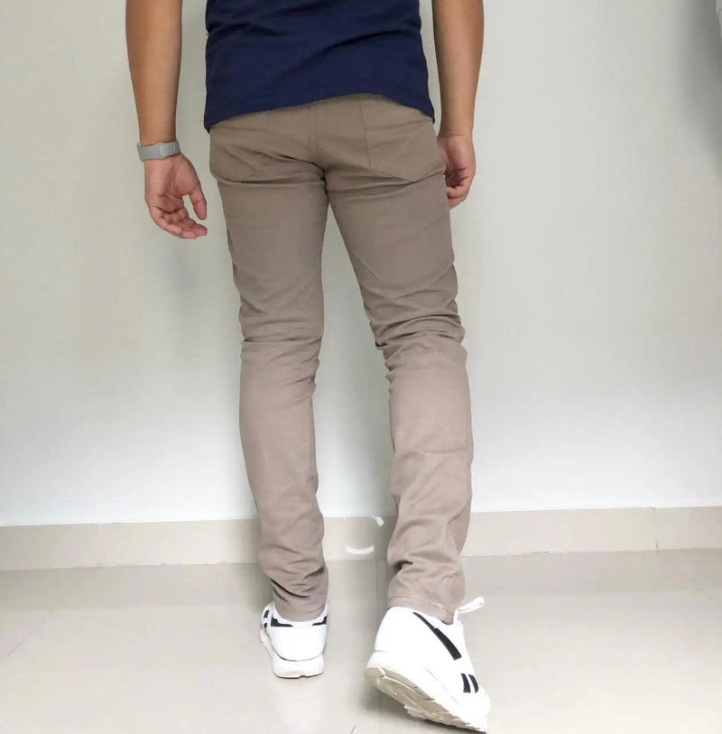 CALÇA MASCULINA CAQUI SARJA SLIM - BrazilStory