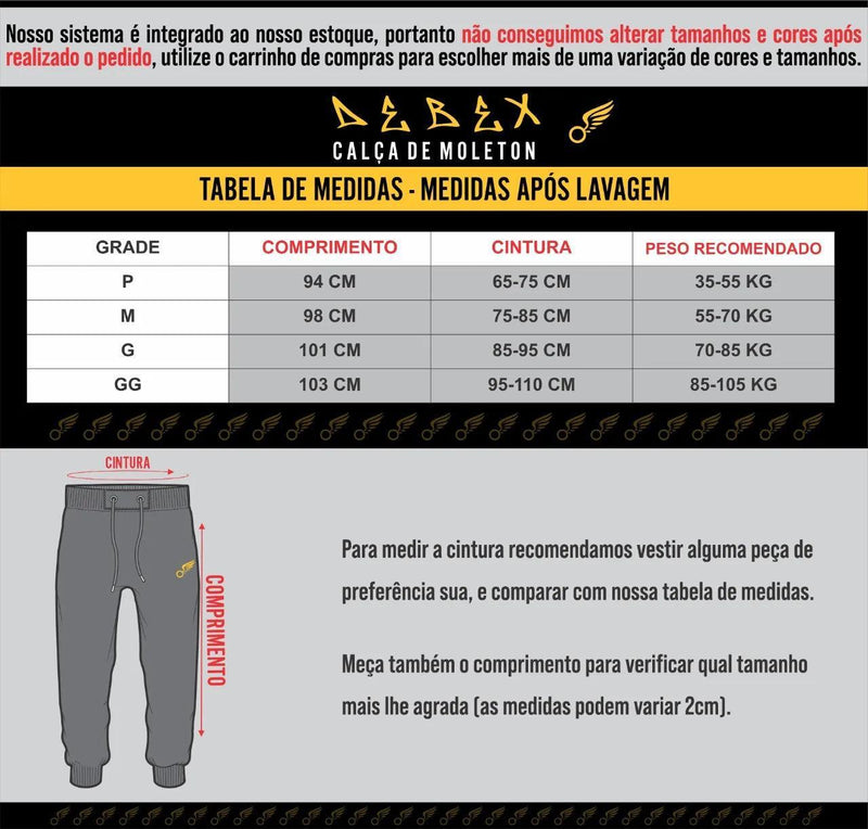 Calça de Moletom Jogger Grosso Flanelado - BrazilStory