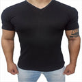 Camiseta Masculina Lisa Gola V Slim Fit - BrazilStory