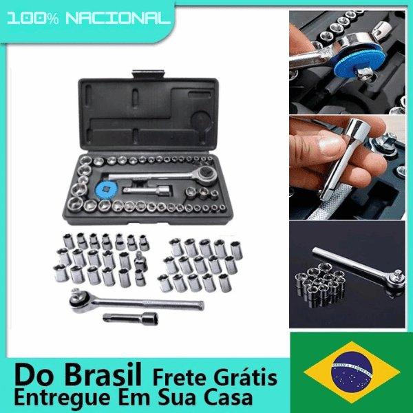 Conjunto de chaves combinação, versátil 40 peças - BrazilStory